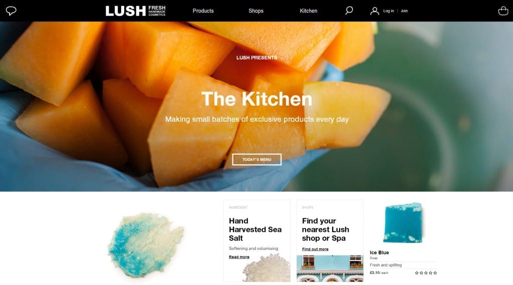 Lush Cosmetics - How good responsive design scales up as well as down